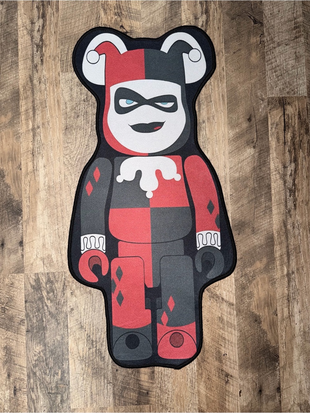 Bearbrick Harley Quinn Shaped Rug
